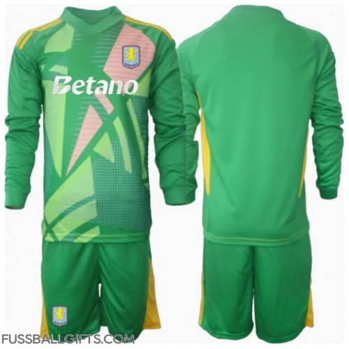 Aston Villa Torwart Fußballbekleidung Heimtrikot Kinder 2024-25 Langarm (+ kurze hosen)